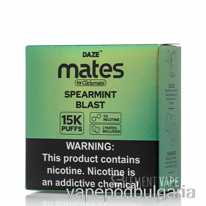 Vape Bulgaria 7 Daze Mate Pods Spearmint Blast